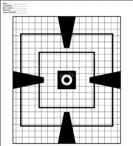 Мишень пристрелочная на 100 м (шаг 0.1 MRAD)