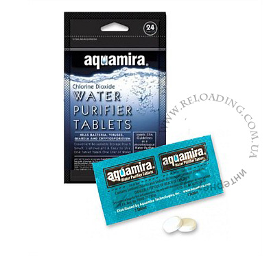 Таблетки для обеззараживания воды Aquamira (12 штук)