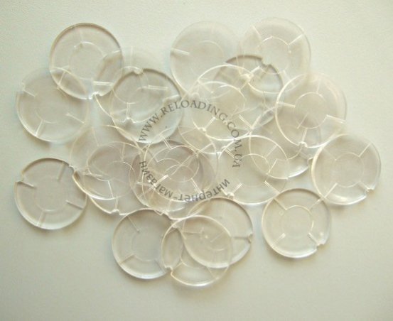 Прокладки пластиковые прозрачные (стеклопрокладка) на дробь (20-й калибр)