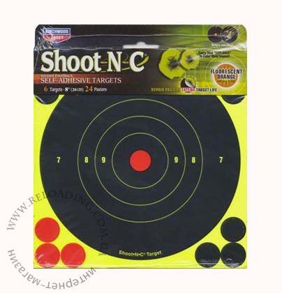 Мишень для стрельбы SHOOT-N-C (круг, размер 200 мм, 6 штук)
