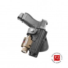 Кобура Fobus для Glock 19/23 с подствольным фонарем и поясным фиксатором