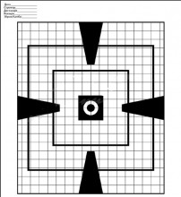 Мишень пристрелочная на 100 м (шаг 0.1 MRAD)