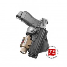 Кобура Fobus для Glock 19/23 с подствольным фонарем, с креплением на ремень